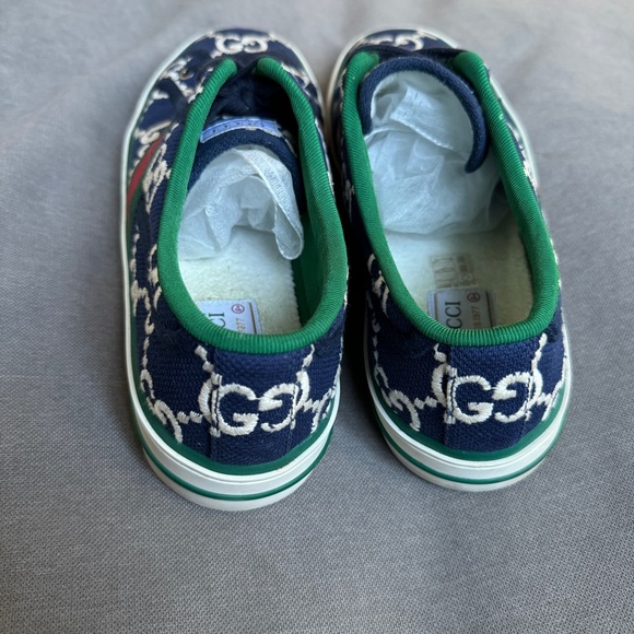 SOLD - GUCCI Tennis 1977 Tweed Trainers 43 - Picture 4 of 6